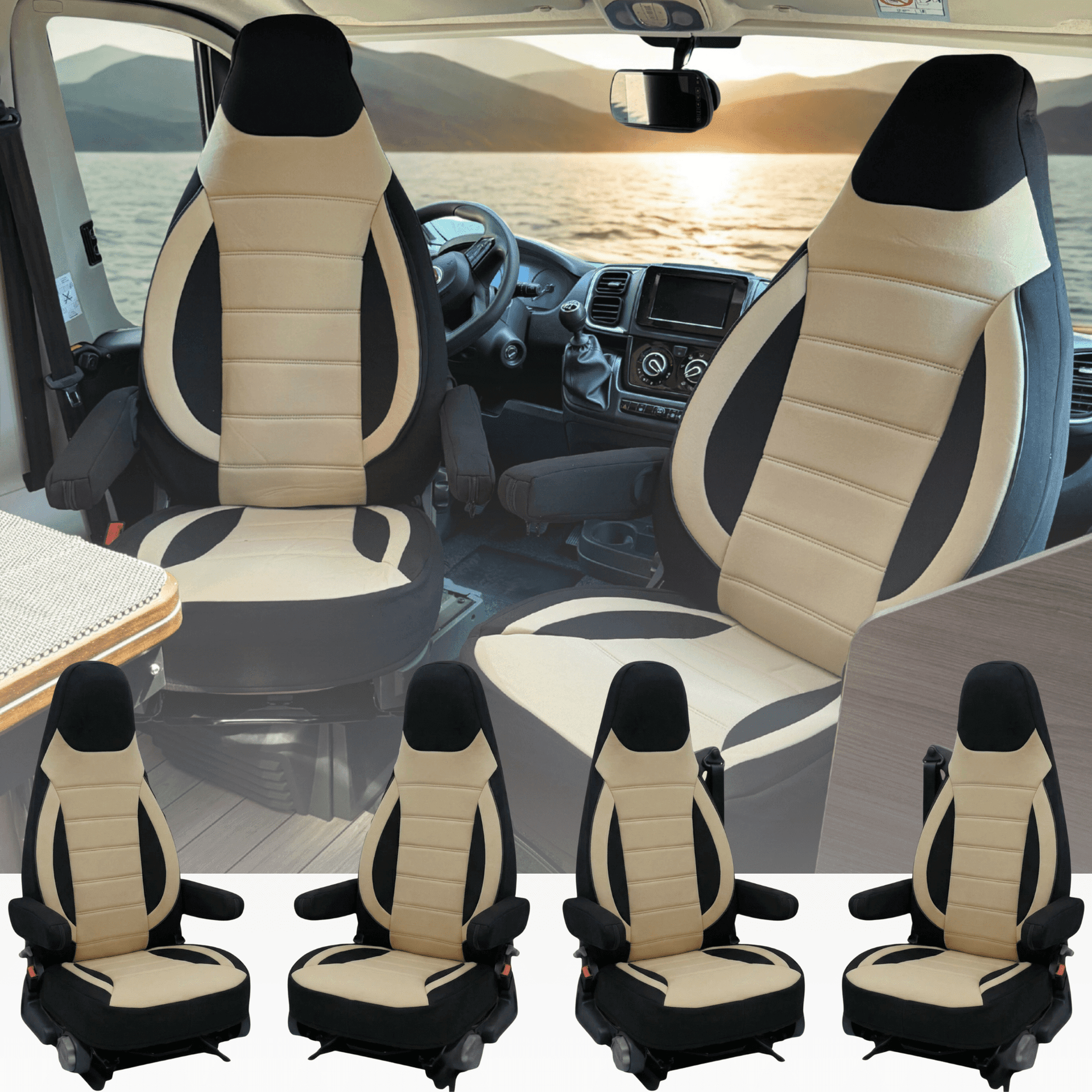 Zwart - Beige