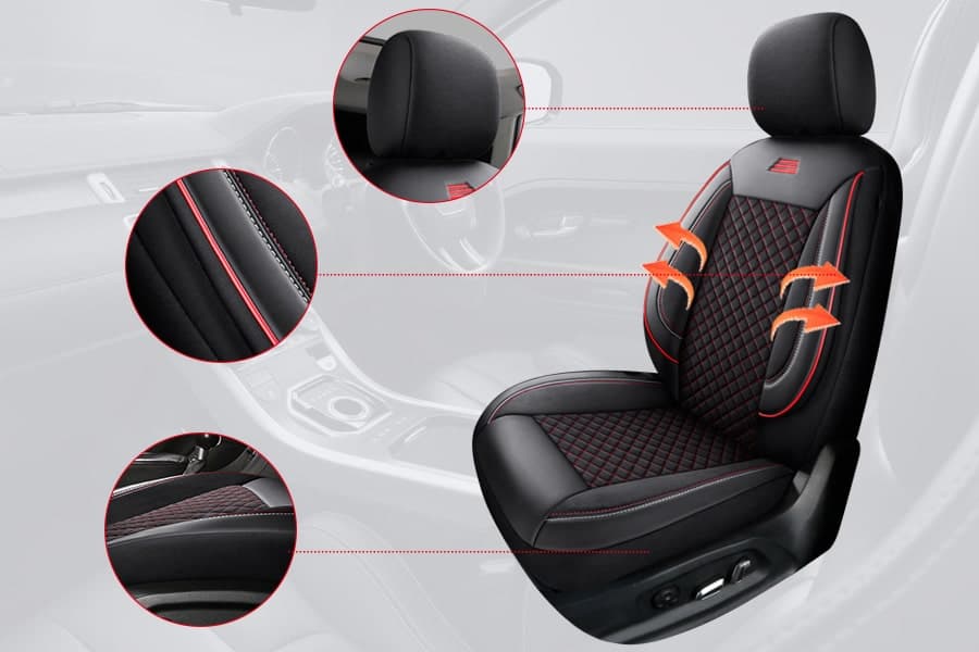 Autostoelhoezen voor Lexus NX 1 in pasvorm | Complete set of voorstoelen set | AIS Serie 5