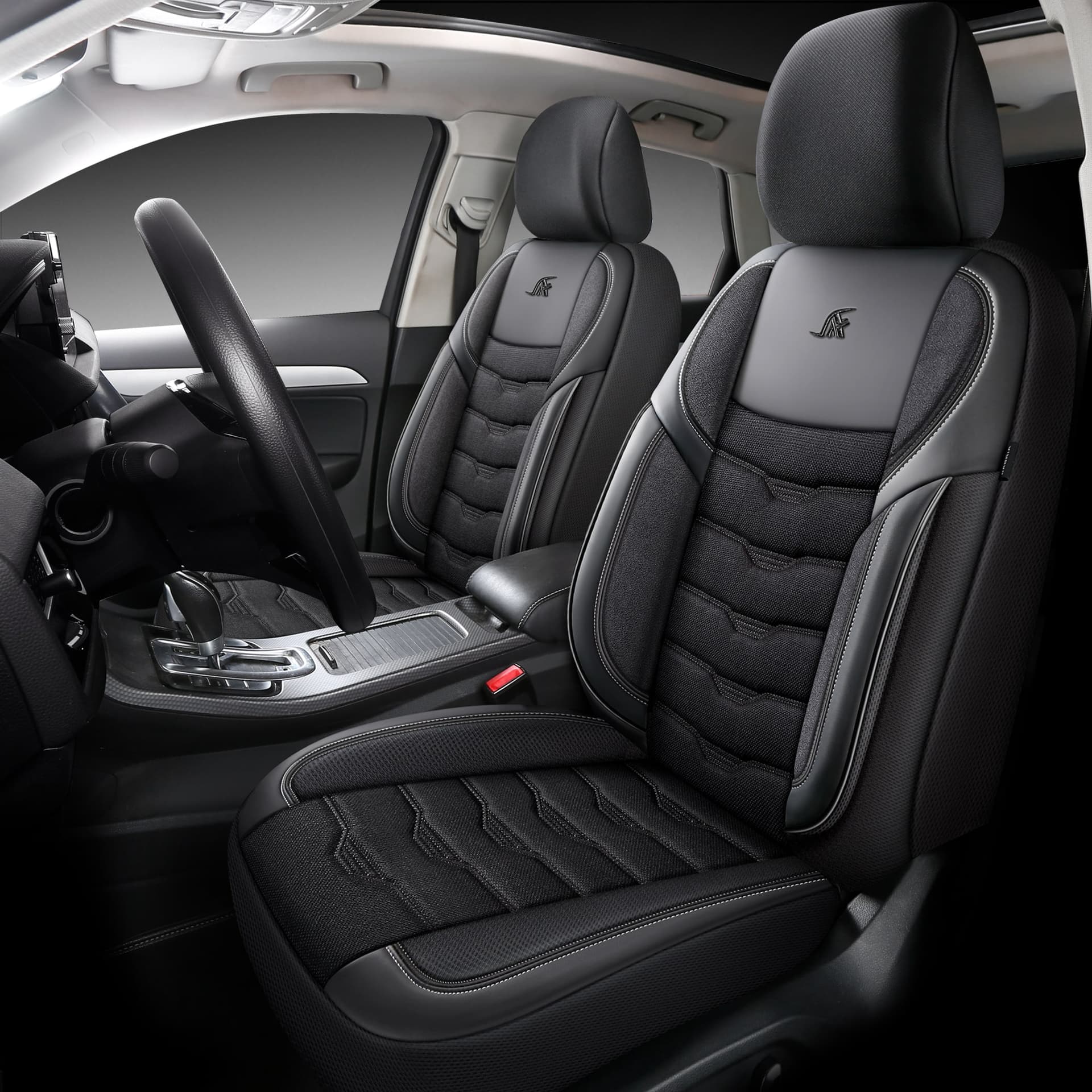 Autostoelhoezen voor Ssangyong Musso 2 | Complete set of voorstoelen set | AID Serie 11