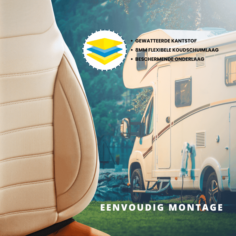 Camper stoelhoezen voor Knaus BoxStar | Met armleuning hoezen | Set van 2 | CBS Serie 10