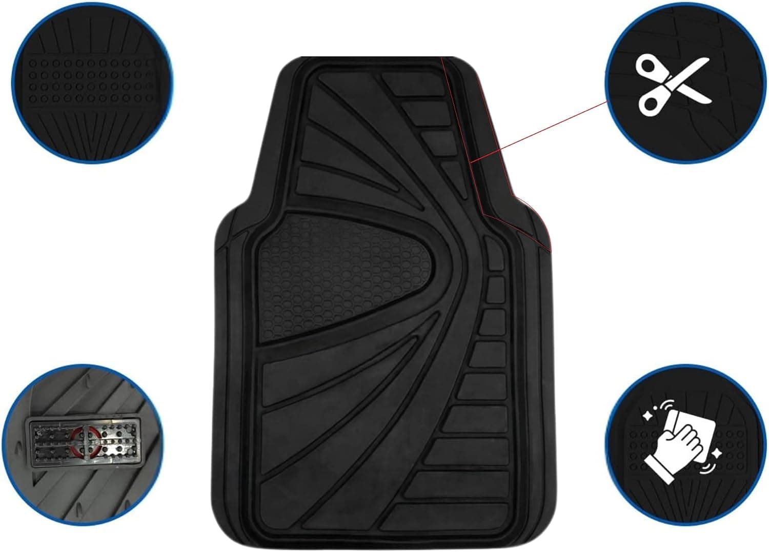 Rubber automatten – set van 4 | R Serie 2