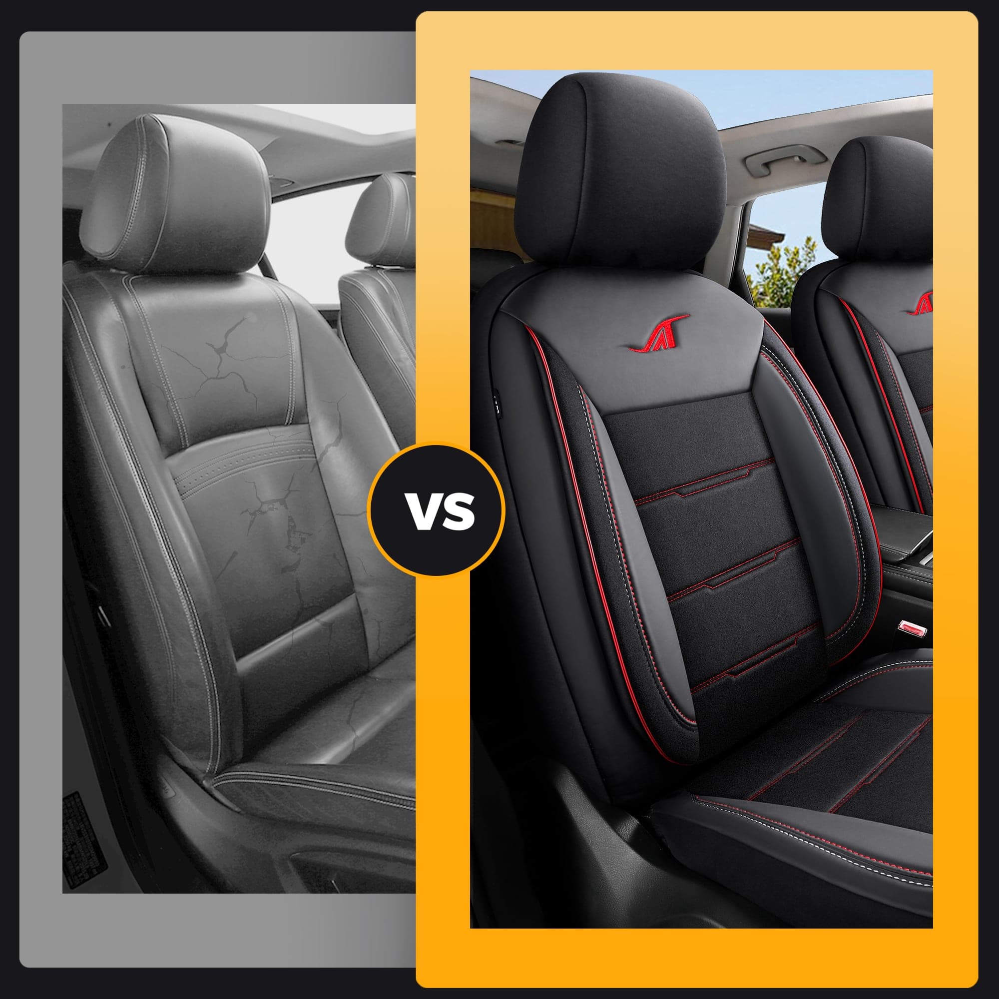 Autostoelhoezen voor Land Rover Range Rover 4 | Complete set of voorstoelen set | AIE Serie 4