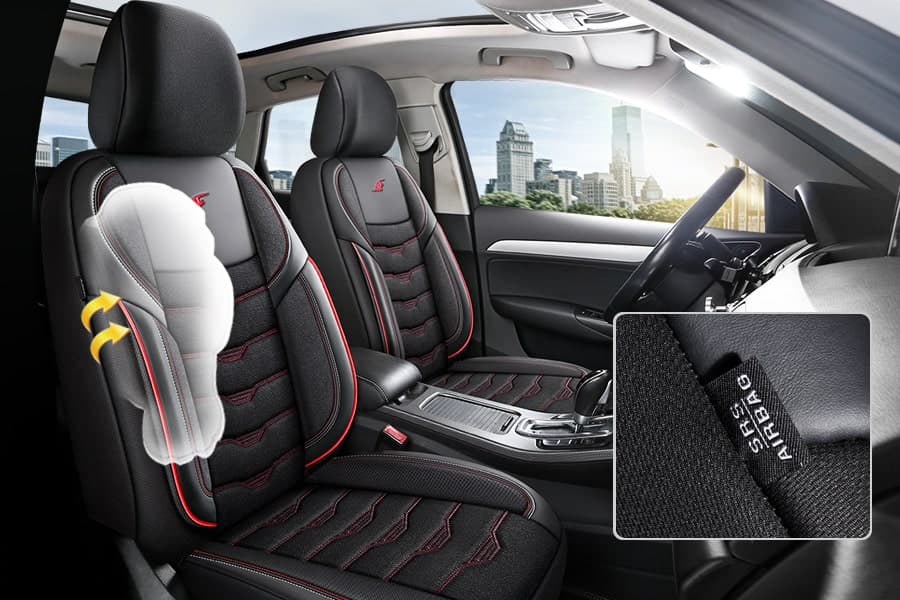 Autostoelhoezen voor Hyundai Santa Fe DM | Complete set of voorstoelen set | AID Serie 4